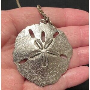 Silver Tone Sand Dollar 28” Long